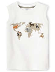 Boys Map Tank Top - Safari Camp