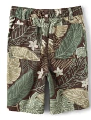 Boys Leaf Pull On Shorts - Safari Camp