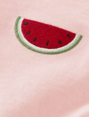 Top Niña Watermelon Flutter Peplum - Sweet Watermelon