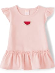 Top Niña Watermelon Flutter Peplum - Sweet Watermelon