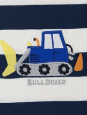 Boys Truck Striped Top - Mr. Fix It