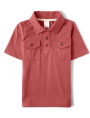 Polo a rayas con bolsillo para niño - Safari Camp