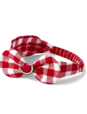 Girls Gingham Bow Headwrap - Sweet Watermelon