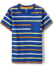 Boys Striped Pocket Top - Mr. Fix It