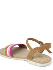 Girls Striped Sandals - Summer Sunsets