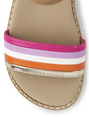 Girls Striped Sandals - Summer Sunsets