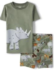 Boys Safari Cotton 2-Piece Pajamas - Gymmies