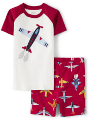 Boys Airplane Cotton 2-Piece Pajamas - Gymmies