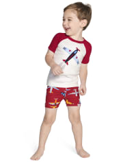 Boys Airplane Cotton 2-Piece Pajamas - Gymmies