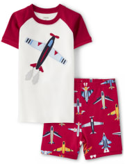 Pyjama 2 pièces en coton avion pour garçon - Gymmies