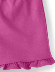Girls Ruffle Tank Top And Shorts Set - Summer Sunsets