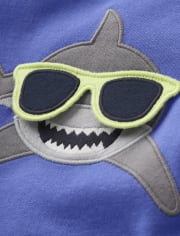 Boys Peek-A-Boo Shark Top - Island Getaway