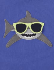 Boys Peek-A-Boo Shark Top - Island Getaway
