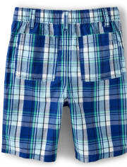 Shorts sin cordones a cuadros para niños - Critter Camp