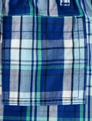 Shorts sin cordones a cuadros para niños - Critter Camp