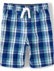 Shorts sin cordones a cuadros para niños - Critter Camp