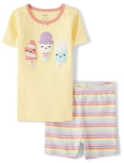 Girls Ice Cream Cotton 2-Piece Pajamas - Gymmies