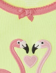Girls Flamingo Cotton 2-Piece Pajamas - Gymmies
