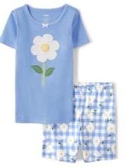 Girls Daisy Cotton 2-Piece Pajamas - Gymmies