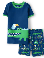Pyjama 2 pièces en coton alligator pour garçon - Gymmies