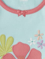 Pyjama 2 pièces en coton à fleurs tropicales pour filles - Gymmies