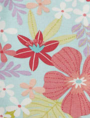 Pyjama 2 pièces en coton à fleurs tropicales pour filles - Gymmies