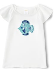 Top de pescado para niñas - Escapada a la isla