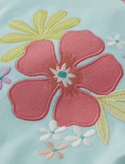 Pijama de 2 piezas de algodón con flores tropicales para niñas - Gymmies