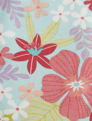 Pijama de 2 piezas de algodón con flores tropicales para niñas - Gymmies