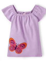 Girls Butterfly Top - Summer Sunsets