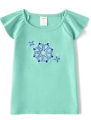 Girls Floral Medallion Top - Island Getaway