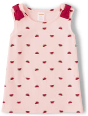 Girls Watermelon Bow Tank Top - Sweet Watermelon