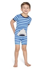 Boys Shark Cotton 2-Piece Pajamas - Gymmies