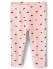 Girls Polka Dot Capri Leggings - Sweet Watermelon
