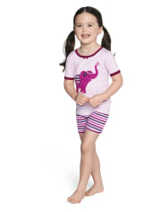 Girls Elephant Snug Fit Cotton Pajamas - Gymmies
