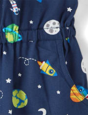 Girls Space Ruffle Romper - Future Astronaut