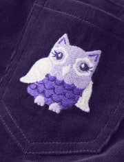 Jupe en velours côtelé hibou pour filles - Whooo's Cute