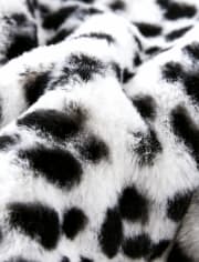 Girls Spotted Faux Fur Vest - Dalmatian Friends