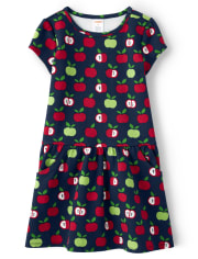 Girls Apple Ponte Dress - Teacher's Favorite