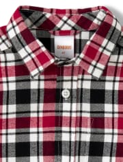Camisa con botones a cuadros para niños - Jefe de bomberos