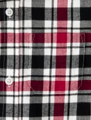 Camisa con botones a cuadros para niños - Jefe de bomberos