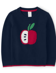 Boys Intarsia Apple Sweater - Teacher's Favorite