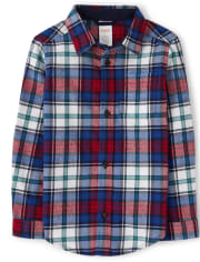 Chemise boutonnée à carreaux pour garçons - La préférée des enseignants