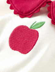 Girls Apple Peter Pan Top - Teacher's Favorite