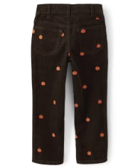 Pantalones de pana bordados para niños - Lil Pumpkin