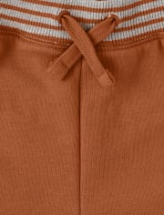 Boys Embroidered Fox Jogger Pants - Harvest