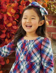 Girls Apple Plaid Headband - Teacher's Favorite
