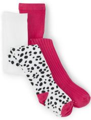 Girls Spotted Tights 2-Pack - Dalmatian Friends