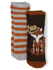 Pack de 2 calcetines Fox Crew para niños - Cosecha