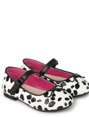 Girls Spotted Ballet Flats - Dalmatian Friends